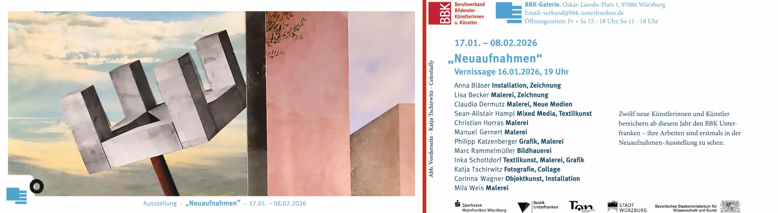 Neuaufnahmen 2026 / BBK-Galerie im Kulturspeicher Würzburg